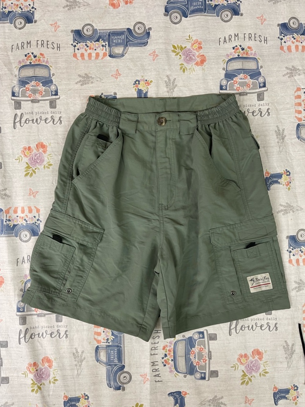 Bimini Bay Performance Cargo Hiking Shorts – Military Green – Size 30